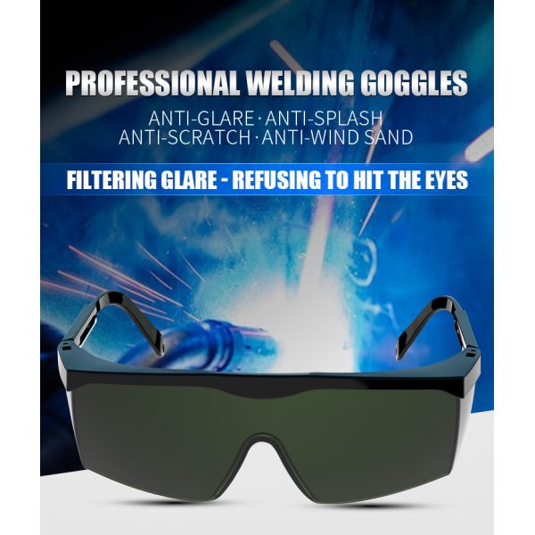 Professional 8 Degree Gray Eyewear Protective Eyes Helmets Weld Goggles Welding Glasses for Welder