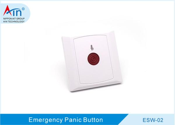 Embedded 86 Type Bottom Box Emergency Button , Resets By Using A Key