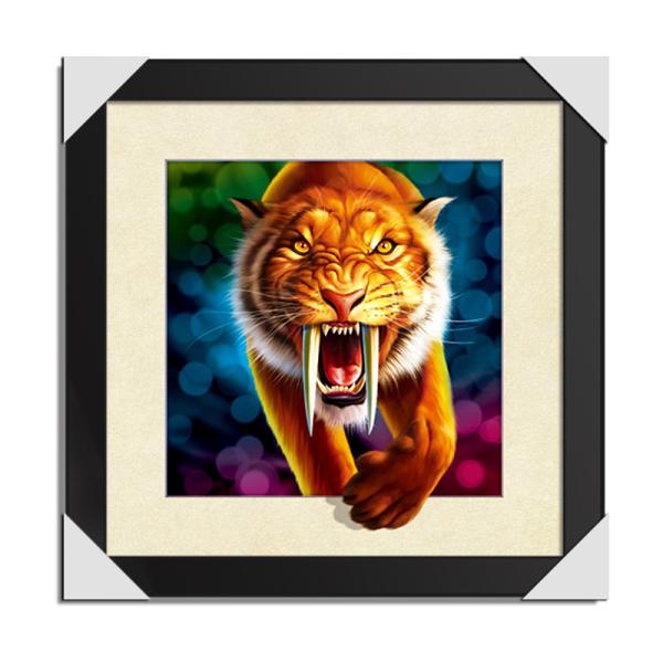 Strong 5d Deep Effect Lenticular Photo Printing 40x40cm Picture Tiger / Wolf