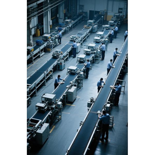 Ergonomic Two-Sided Belt Assembly Line for Enhanced Operator Productivity