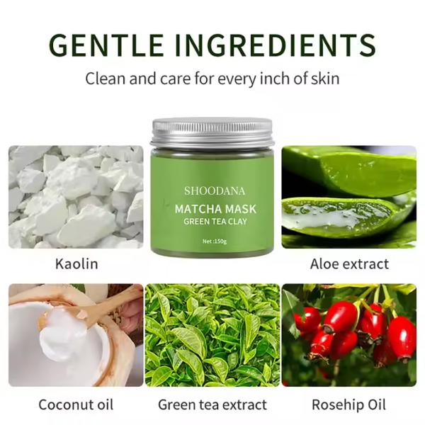Face Skin Care Factory Custom Logo Matcha Mud Clay Mask 150g Korean Organic Green Tea Clay Mask Private Label