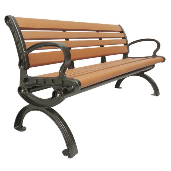 Plastic Coated 1500*500*750mm Outdoor Wood Slat Bench