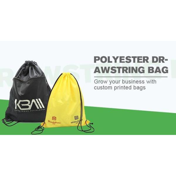 Waterproof Laundry Polyester 190T Nylon Logo Drawstring Gift Bags