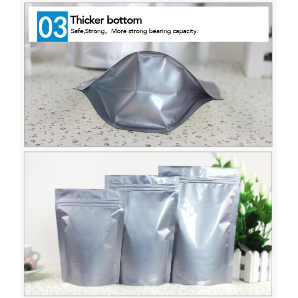 Zipper Plastic Pouch Aluminum Foil Packaging Bags 10 Colors Printing Smell Proof