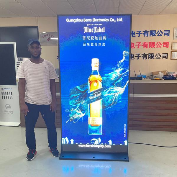 75 дюймовый наружный пол стоящий цифровой щитовой киоск 86 дюймовый светодиодный видеостенный рекламный экран