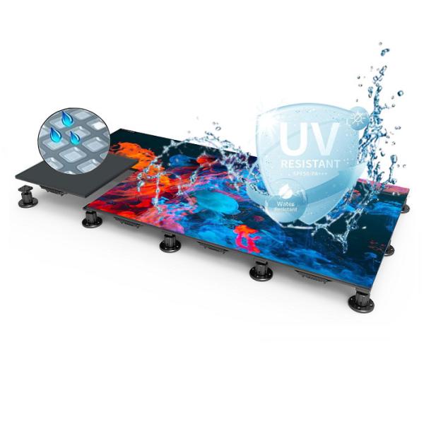 P3.91 Carreaux de sol de danse LED interactifs 500x500 mm Pour la galerie