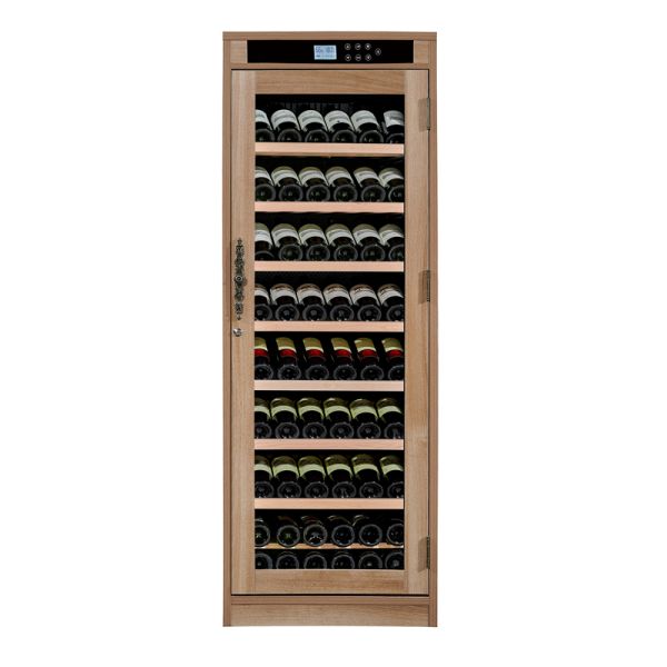 Wood Grain Finish Kitchen Wine Cooler Cabinet with Precision Temperature Control and Adjustable Shelves