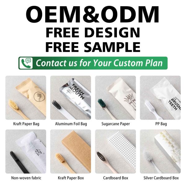 Eco Guest Amenities Hotel Dental Kit, Shaving Kit, Comb, Vanity Kit, Shower Cap And Sewing Kit Custom Logo Printing Disposable Dental Travel Kit Shampoo Hotel