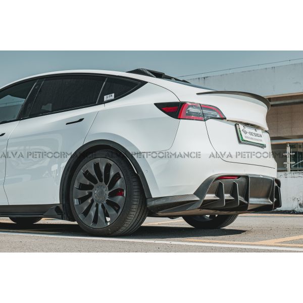 Add on Installation MiW Design Carbon Fiber Body Kits Tesla Model Y Excellent Fitment Front Lip Side Skirts Rear Exterior
