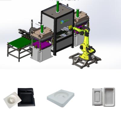 Máquina de moldagem rápida de pasta de bagaço embalagem automática para industrial