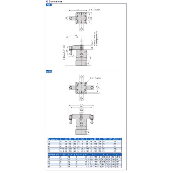 Rotary Clamp Cylinder Air Cylinder Welding Clamps ISO9001 Certification
