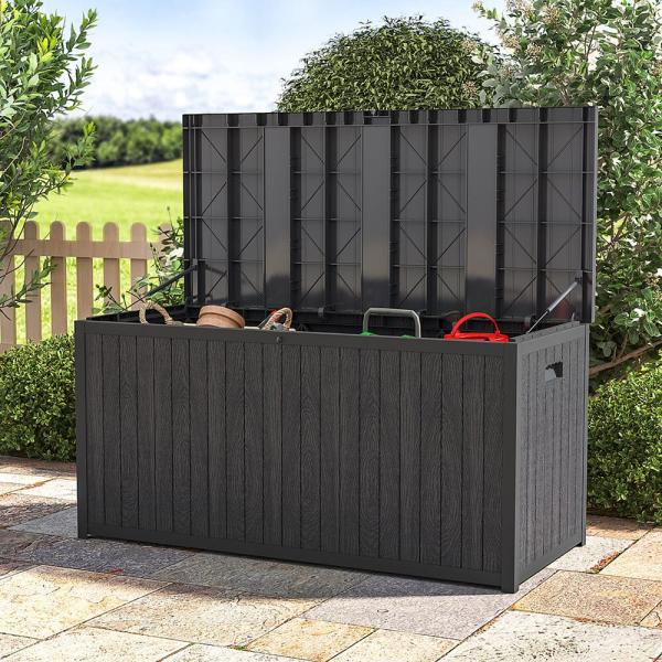 Weather Resistant Outdoor Storage Box for Garden Load >10kg W 56 x L 125 x H 61.5 cm