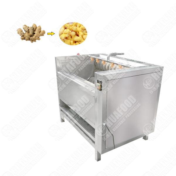 1.1KW Potato Cleaning Machine Brush Ginger Washing Peeling Machine