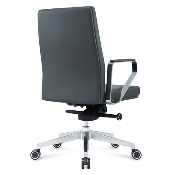 Cadeira de escritório giratória de couro traseiro ergonômica de escritório com roda giratória