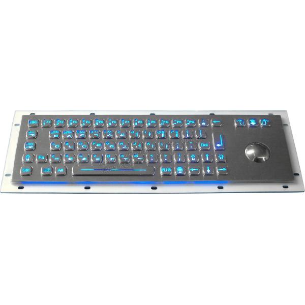 Industrial Vandal Resistant Usb Backlit Keyboard With Trackball Mouse