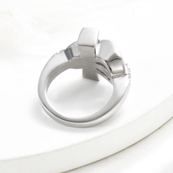 Stainless Steel Cremation Ring For Ash Cross Memorial Urn Jewelry Human/Pet Ash Holder Style Fashionable