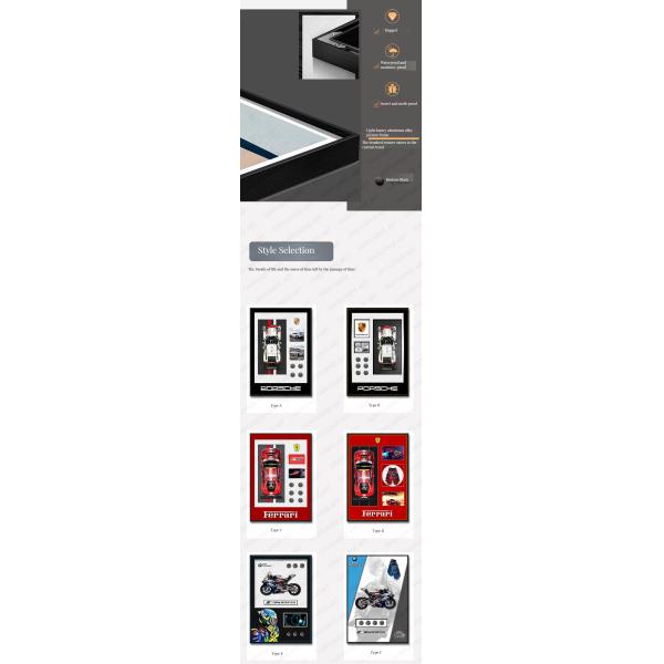 COATING Exclusive Modern Custom Sports Cars Wall Display Frame Designer House Models Building Block Concept Wall Murals