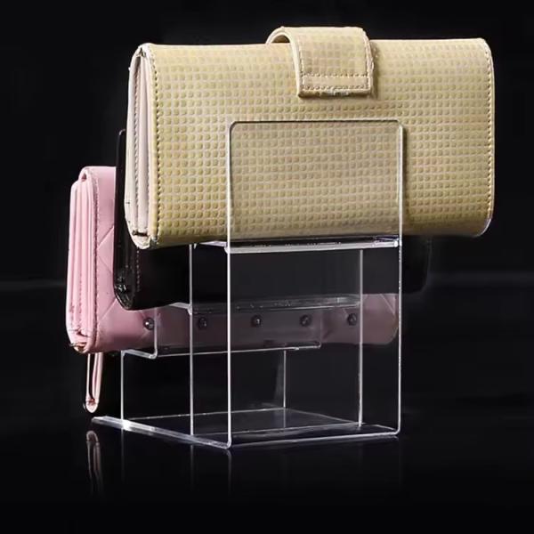 Custom Thickness Acrylic Wallet Display Stand For Space Saving Display Solutions