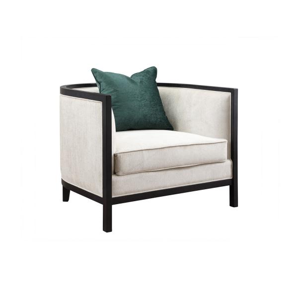 Customized project furniture for Hotel and Villa room used Oak wood seating fabric sofa chairs