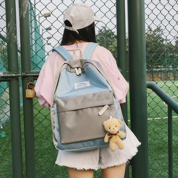2018 summer new harajuku fresh contrast color student fashion pack Korean version fashionable simple backpack