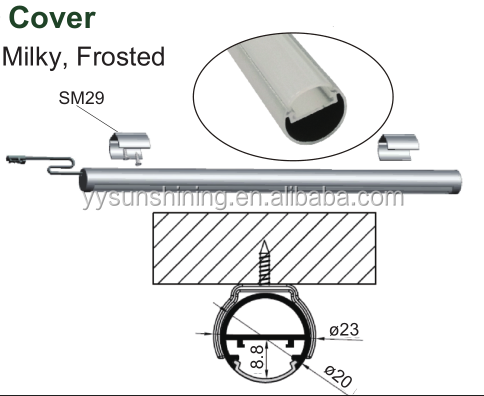 NO Dimmer Support LED Profile Light for DC12V/24V Input Voltage and Surface Mounting