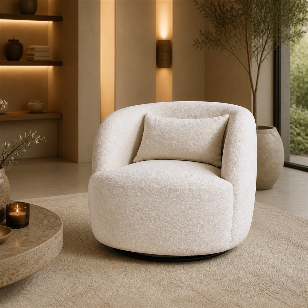 Organic Modern 1-Seater Wraparound Swivel Chair TR-H008