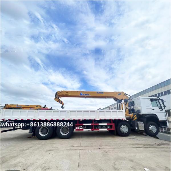 HOWO   8*4  Cargo Truck Mounted 16 Tons Crane    Crane Mounted Truck    Lifting Truck