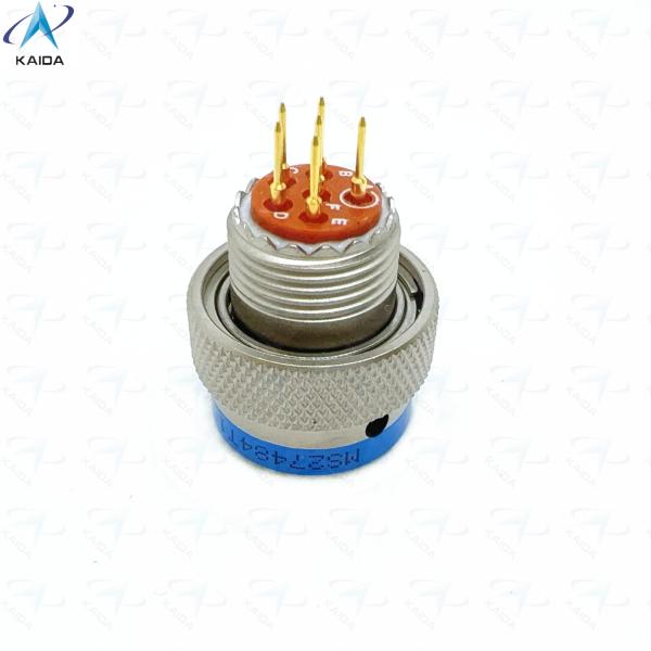 MIL-DTL-38999 Серия 2 Термопластический изолятор Неэлектрический никель короткий ПКБ хвост 6 Контакты позолоченный MS27484T10F98PCN