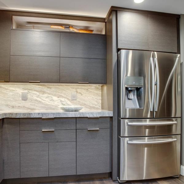 RTA Modern Grey Solid Wood Sink Lazy Susan Base Cabinets