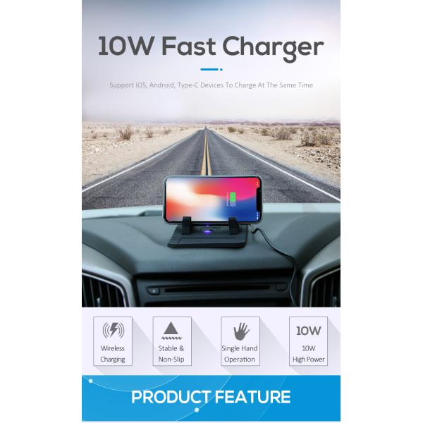 OEM 10W 7.5W Silicon Car Mount QI Wireless Car Charger