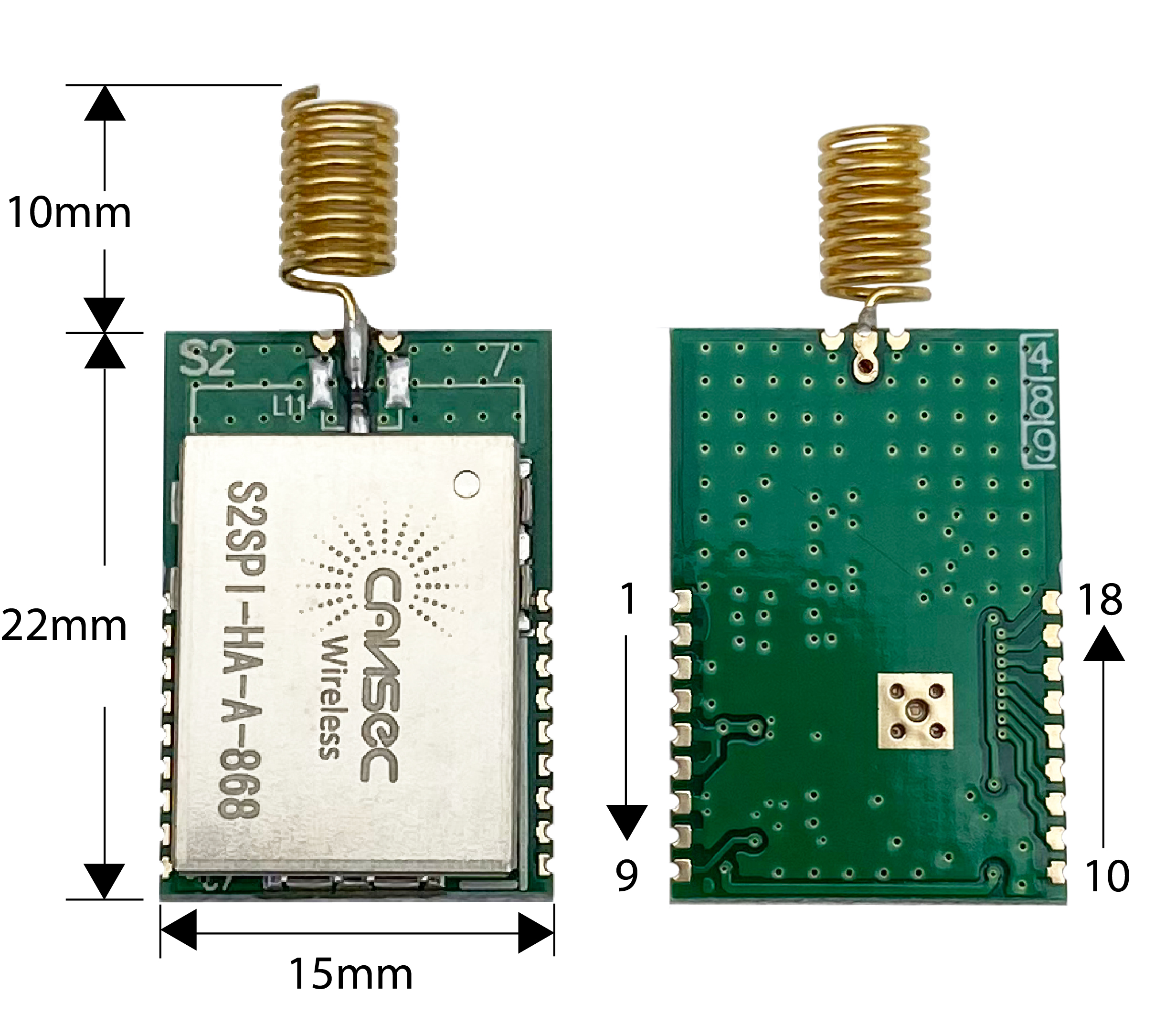 Модуль 915MHz духа 2 ST модуля GHz S2SPI-UA-A 14dBm под