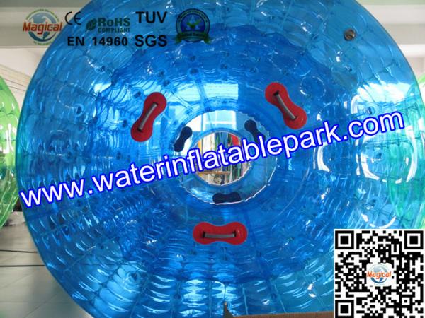 Exciting Green Huge Inflatable Walk On Water Ball , Person Inside Ball