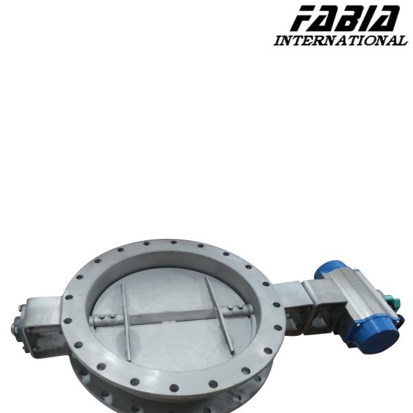 Válvula aerodinâmica pneumática de tubos de linha central Válvula borboleta industrial para a indústria química do carvão
