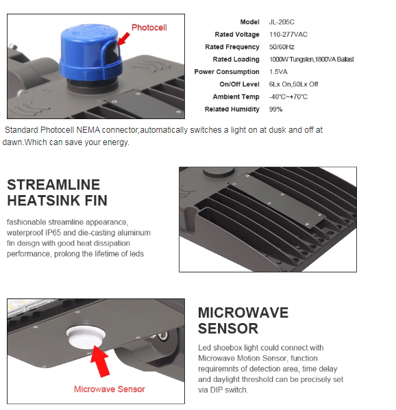 160LPW 75w SMD5050 Led Street Pole Light For Street