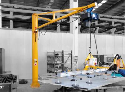 Free Standing Manual Jib Crane Slewing Jib 500kg With Electric Hoist