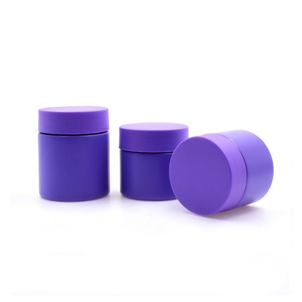 Frasco de embalagem de creme redondo 2 oz 3 oz 4 oz Frascos de armazenamento coloridos Frasco de vidro resistente a crianças