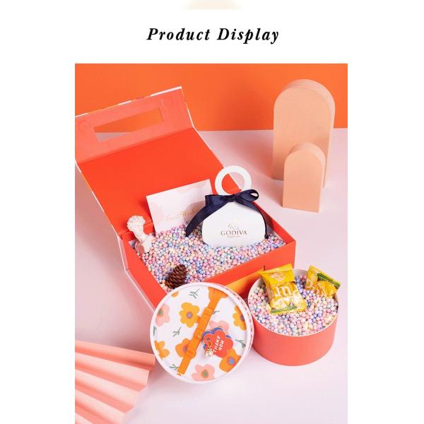 Подарочная коробка розового дня рождения картона дизайна феи подарочной коробки белого восхитительная упаковывая ориентированную на заказчика коробку