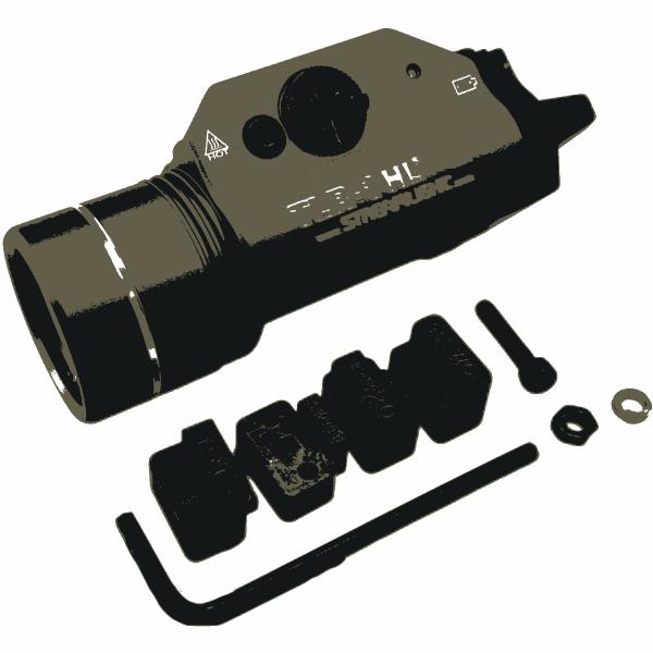TLR-1 Tactical Rail Mounted Flashlight 800 Lumen Weapon Light With Strobe Fits 20mm Rails