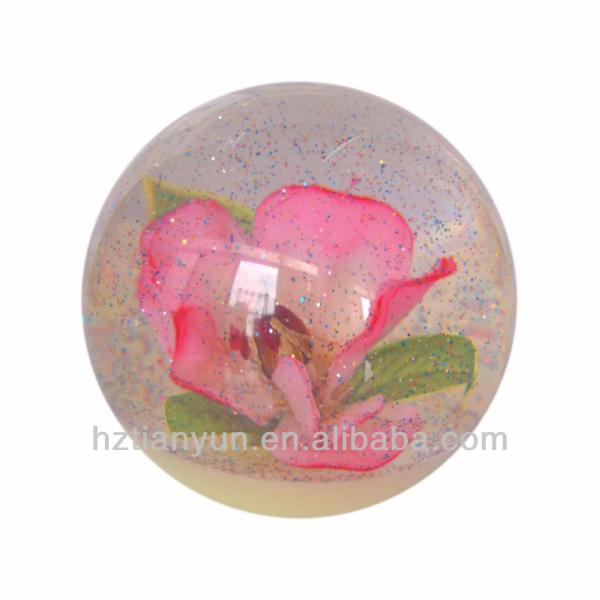Логотип шарика 100mm пресс-папье цветка украшения пластиковый подгонял