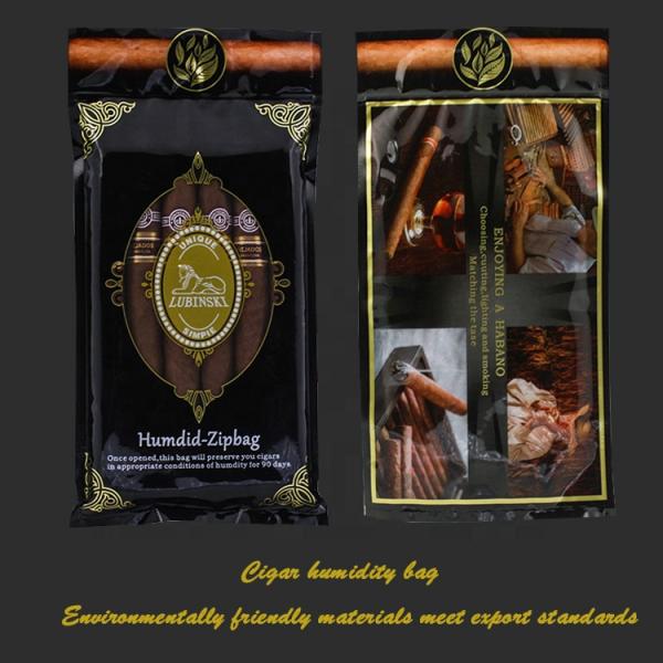 Resealable Zip Moisturizing Travel Cigar Humidor Bags Tobacco Packaging Humidity Bag