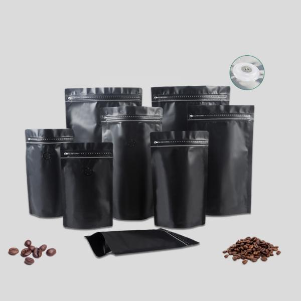 Friendly China Supplier Custom Color Printing Zipper Top One Way Valve Pink Foil Coffee Bags