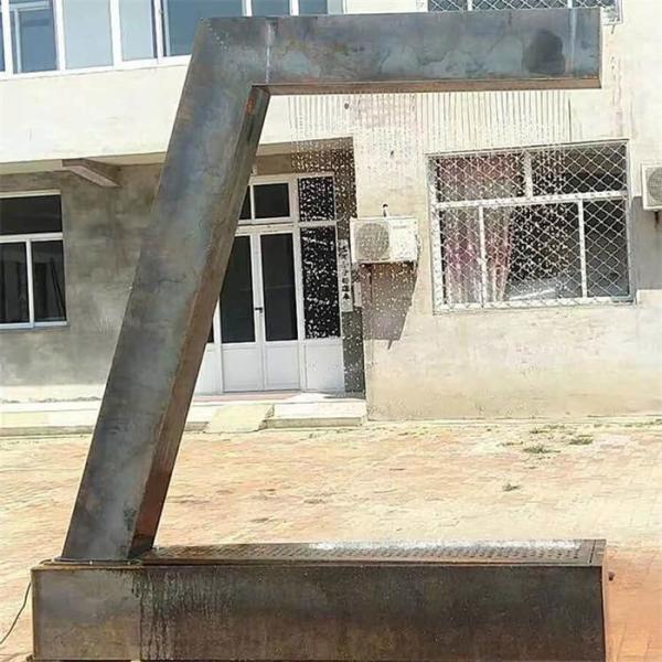 Corten Steel Rain Curtain Waterfall Decorative Outdoor Waterscape