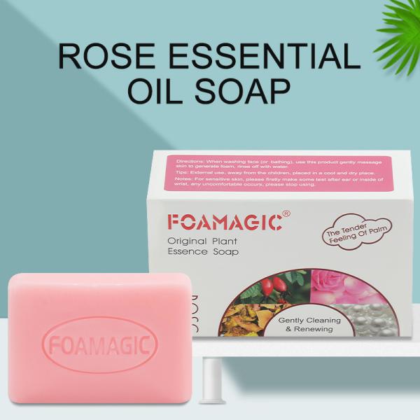 Da pele feito a mão orgânica da essência do extrato da planta do sabão do ODM sabão de limpeza do alvejante da acne de Eclaircissant do óleo do controle