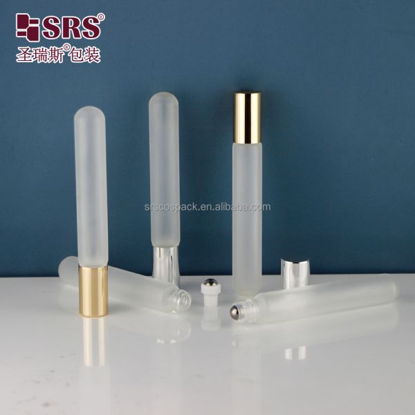 Wholesale 5ml Amber Glass Roll on Bottle  in Stock Empty Cosmetic Packaging Ready to Ship