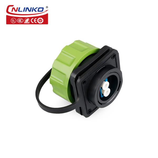 CNLINKO YM24 Male Female Panel Mount IP68 Waterproof Fiber Optic Cable Connector