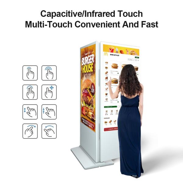 AD/Windows/Android Solution LCD Floor Stand Commercial Advertising Video Player for Indoor Digital Signage and Display