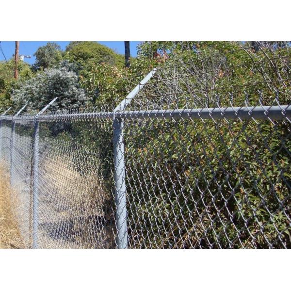 Outdoor 40x40mm Black Steel Chain Link Fence Portable Pvc Coated Post
