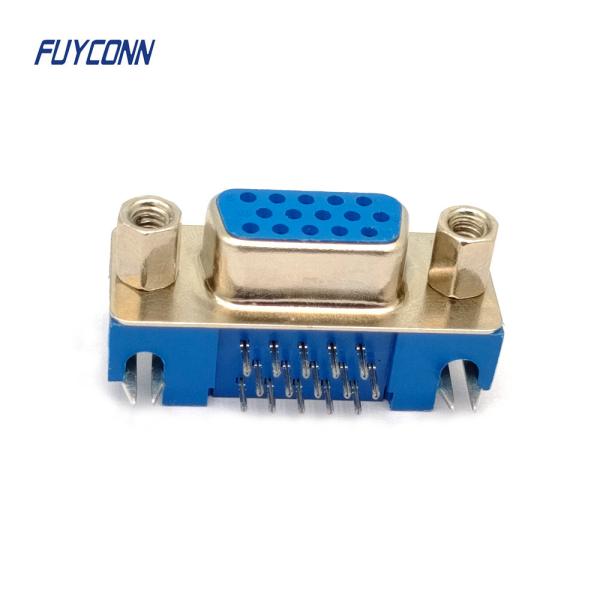15Pin Hight Density D-sub Connectors Right Angle PCB Female Connector