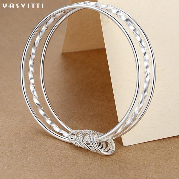SGS браслета Bangle Boho Кристл родия браслета Кристл серебра 23g круга 5.8cm