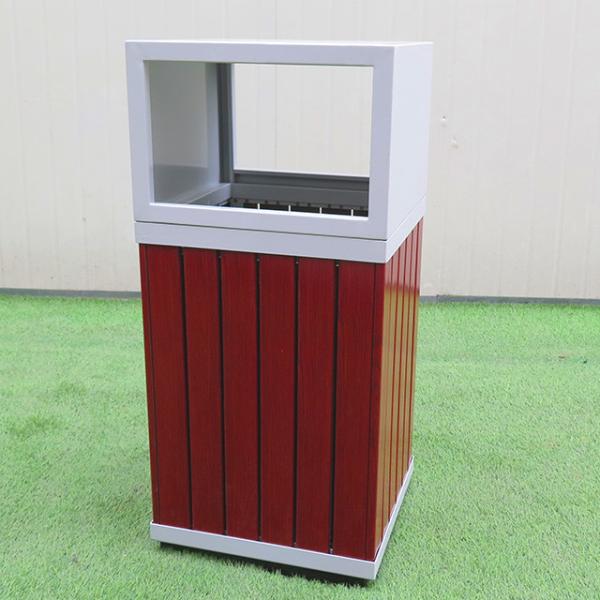 Antirust Garden 10gal Waterproof Wpc Wood Garbage Can